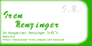 iren menzinger business card